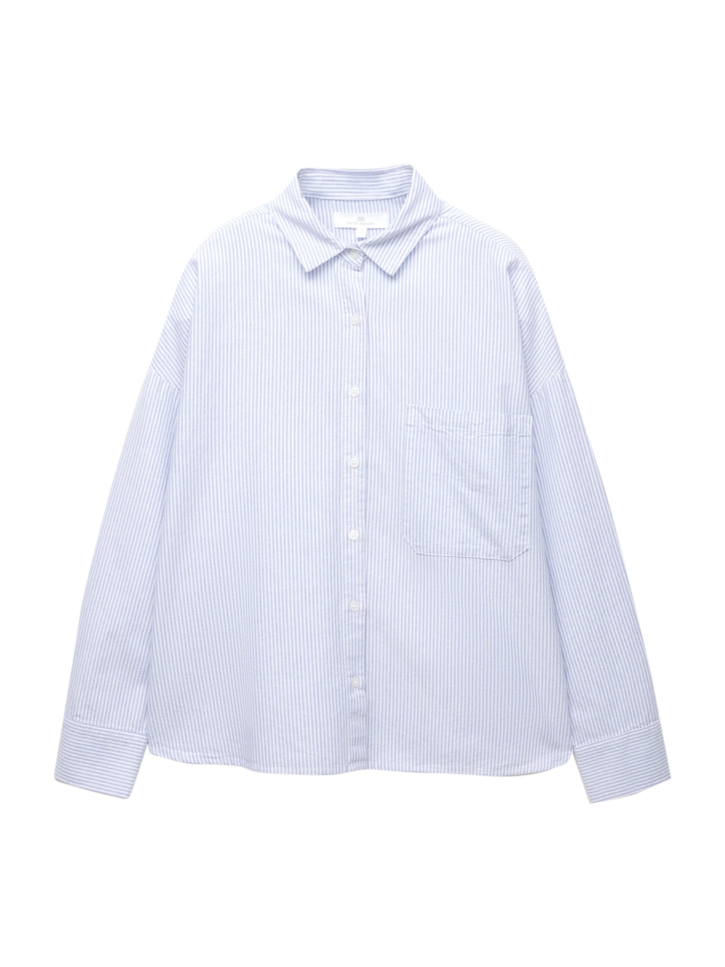 Pull&Bear Blúzka 'PACIFIC' - Modrá: predná strana