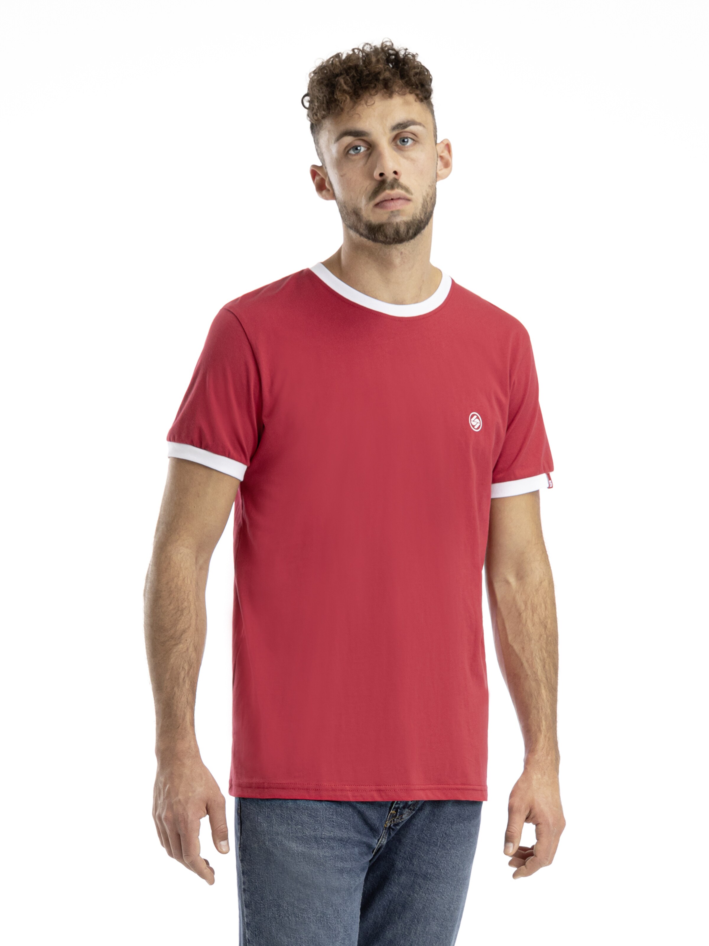 SPITZBUB Shirt ' Full Sports ' in Red: front