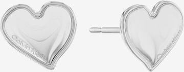 Boucles d'oreilles Calvin Klein en argent : devant