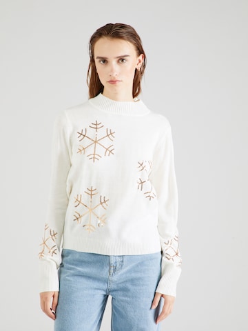 VILA Sweater in White: front