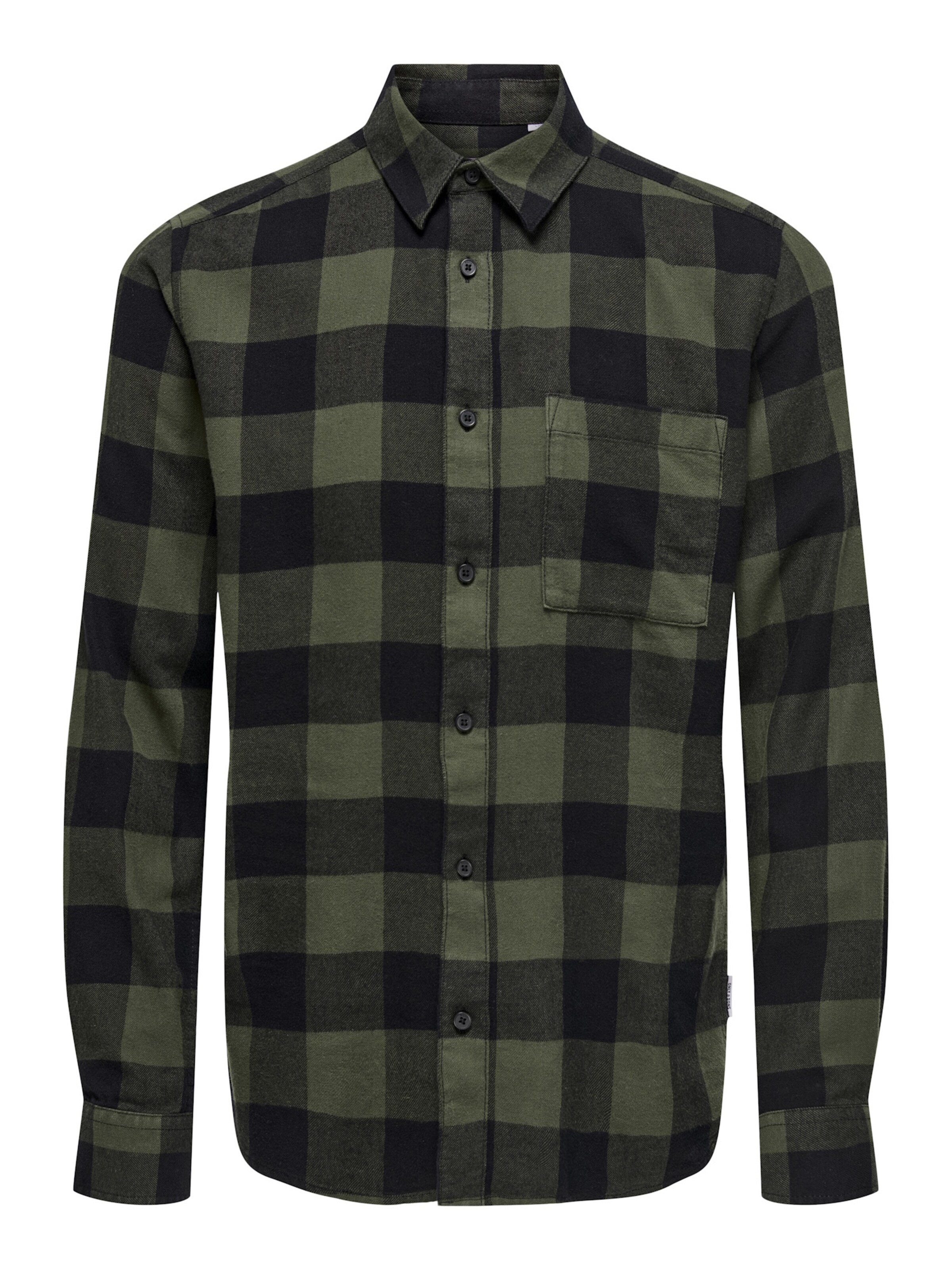 Only & Sons Overhemd 'ONSGudmundur' in Groen: voorkant