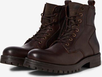 JACK & JONES Lace-Up Boots 'WATTICUS' in Brown