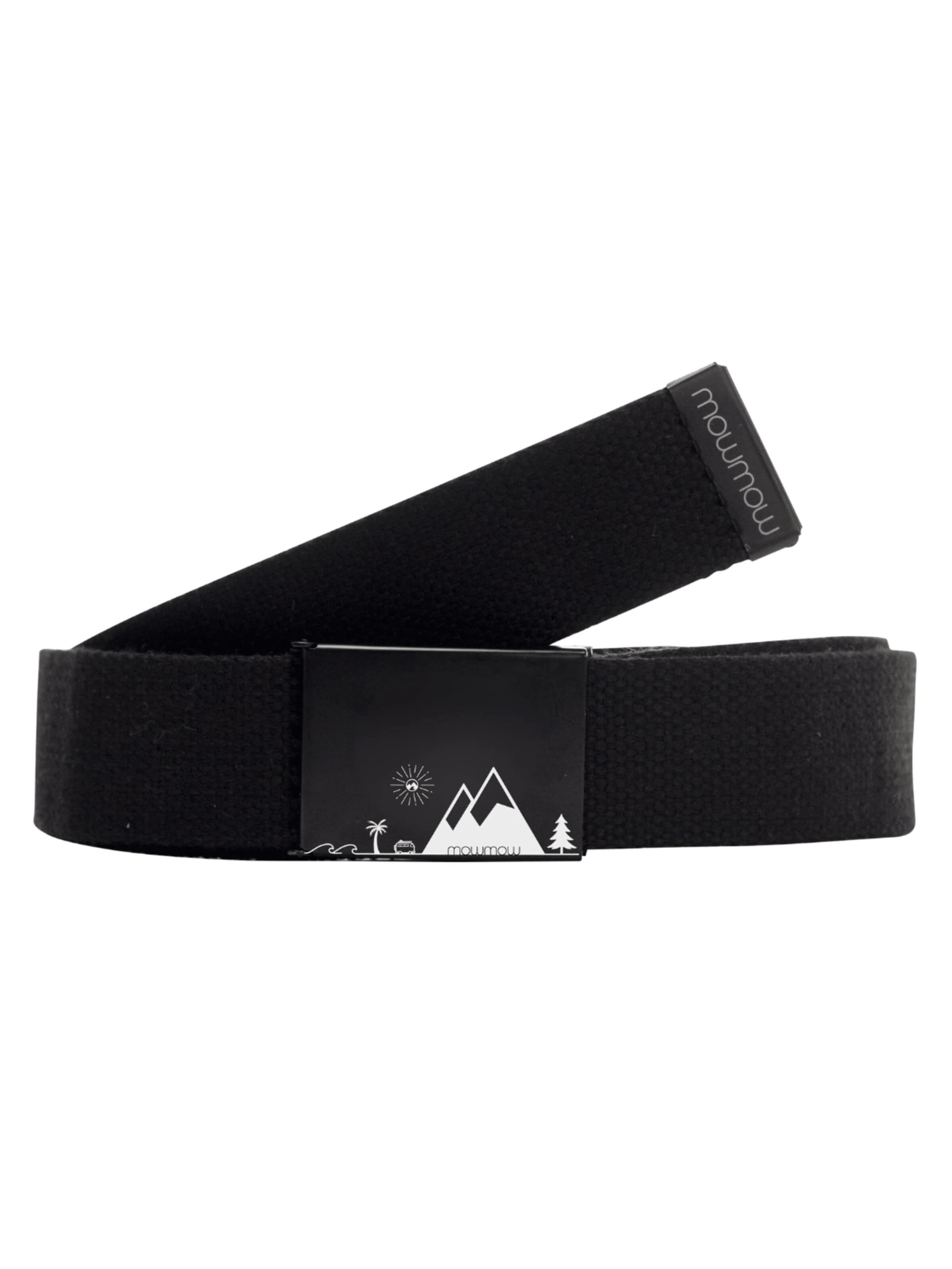 Ceinture de sport 'MowMow Belt - Canvas - Aluminum Buckle - 125 cm - Men - Women - Black' Mowmow en noir : devant