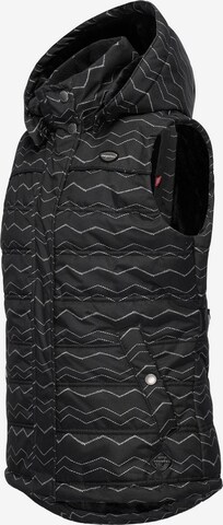 Ragwear Weste 'Marrin Chevron' in Schwarz