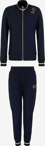 Survêtement EA7 Emporio Armani en bleu : devant