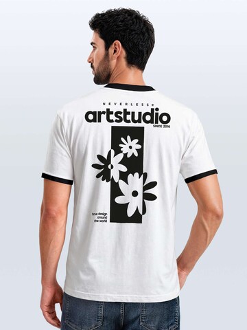 Neverless Shirt 'Artstudio Flowers' in White