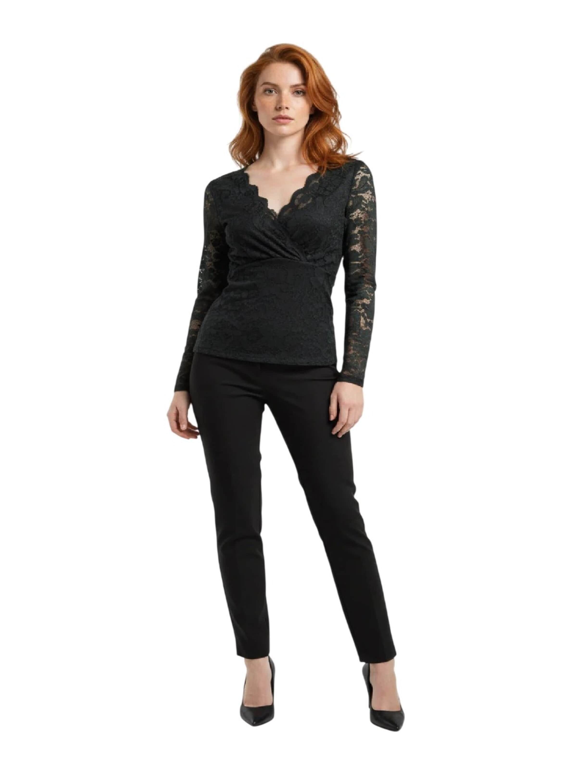 Alexa Dash Bluse in Schwarz
