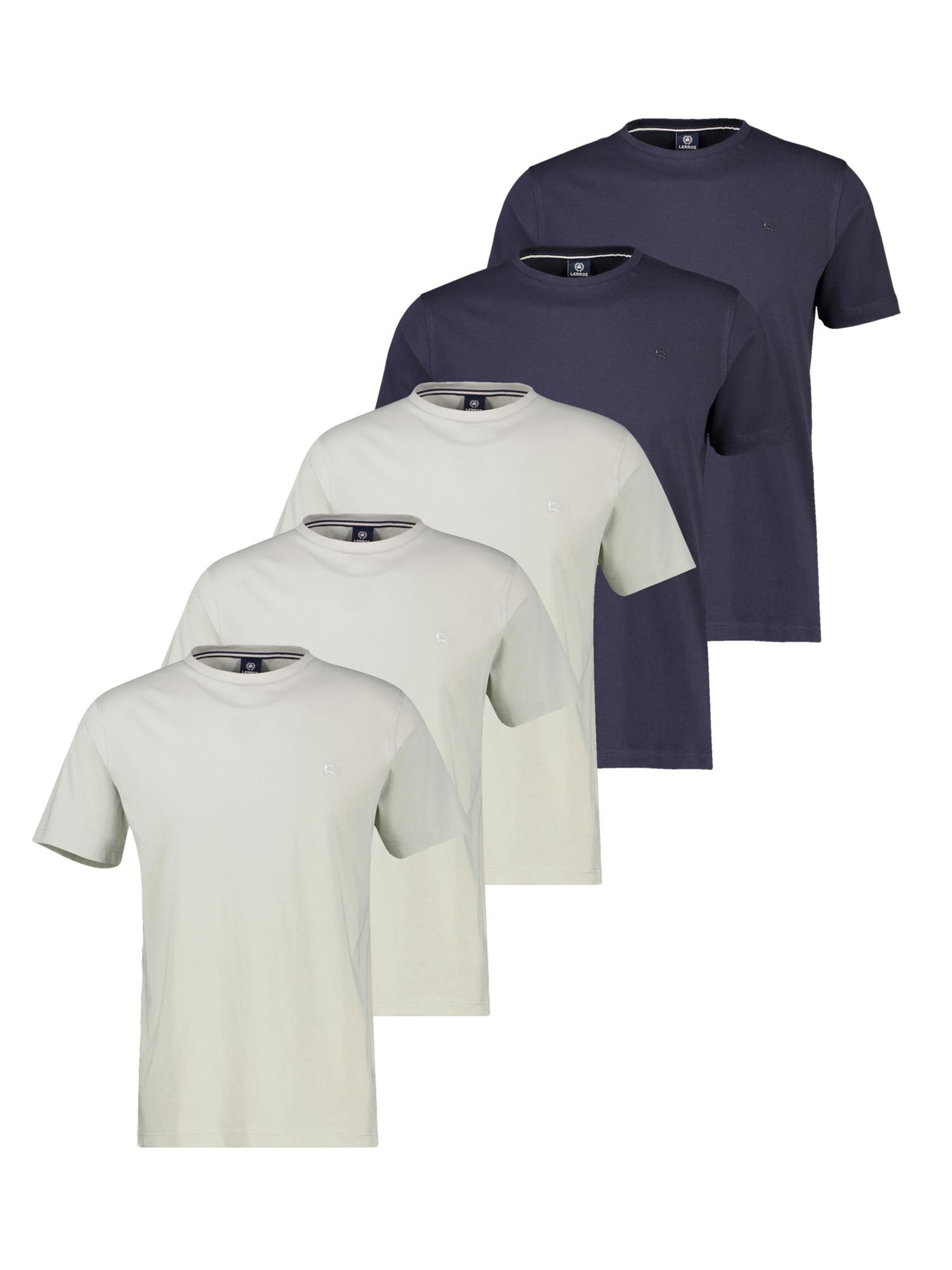 LERROS Shirt 'Basic' in Grijs: voorkant