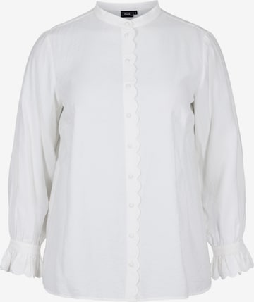Zizzi Блуза 'MKARLIE' в бяло: отпред