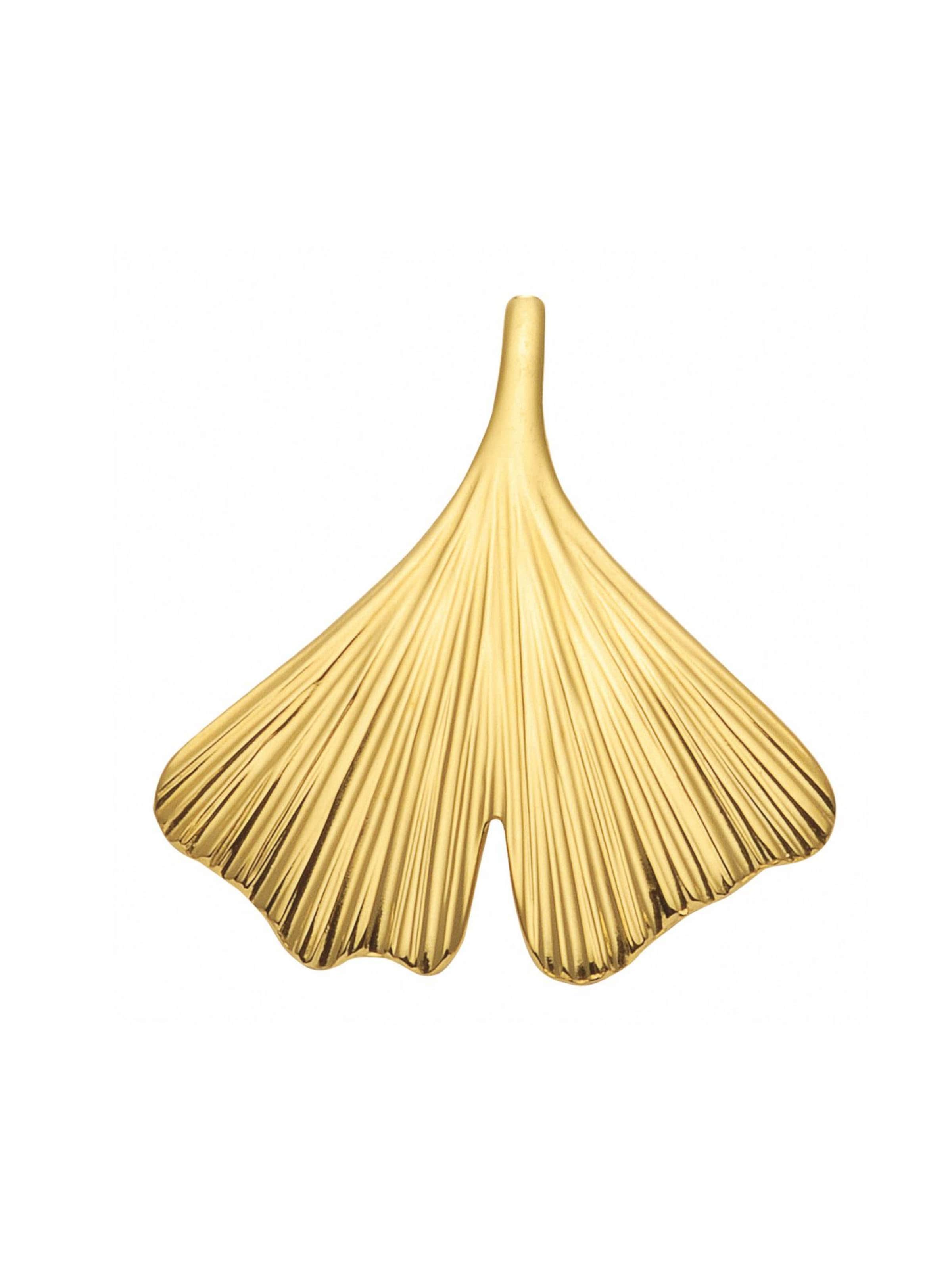 Adelia´s Anhänger 'Ginkoblatt' in Gold: Vorderseite