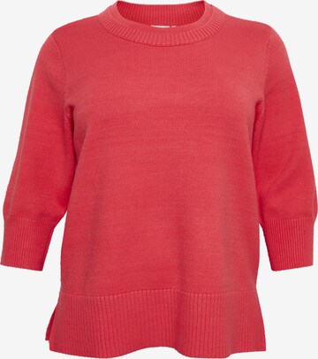 KAFFE CURVE Sweater 'Marna' in Red: front