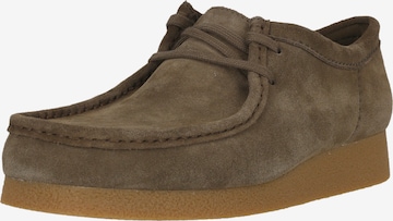 CLARKS Lace-Up Shoes 'Wallabee' in Green: front