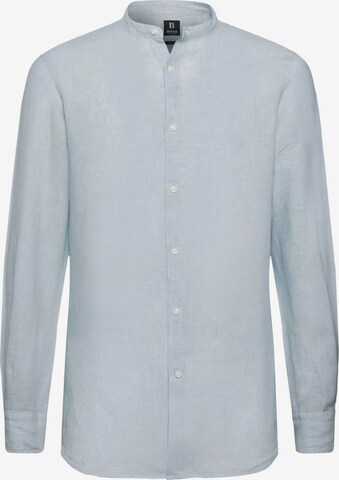 Coupe regular Chemise Boggi Milano en bleu : devant