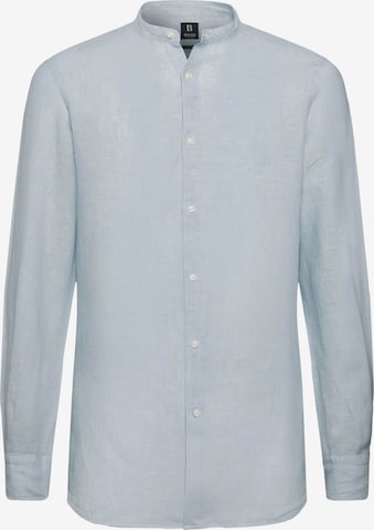 Boggi Milano Button Up Shirt in Blue: front