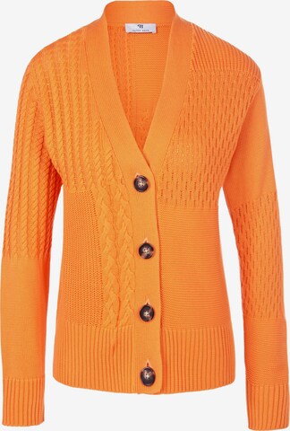 Peter Hahn Knit Cardigan in Orange: front