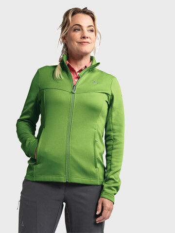 Schöffel Athletic fleece jacket 'Bleckwand' in Green: front