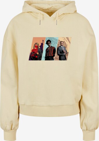 Merchcode Sweatshirt ' Grand Trio' in Gelb: predná strana