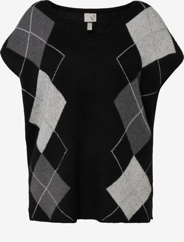 Ulla Popken Pullover 'Argyle' in Schwarz: predná strana