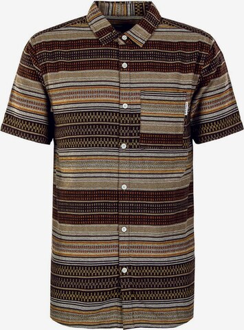 Iriedaily Overhemd 'Santo' in Bruin: voorkant