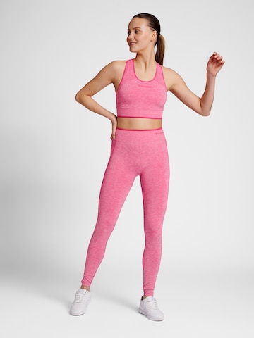 Hummel Skinny Sportbyxa i rosa