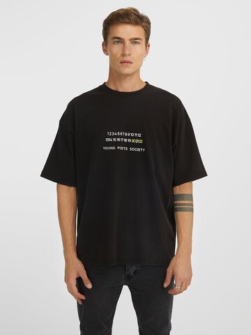 Young Poets Shirt 'Countdown Yoricko' in Schwarz: predná strana