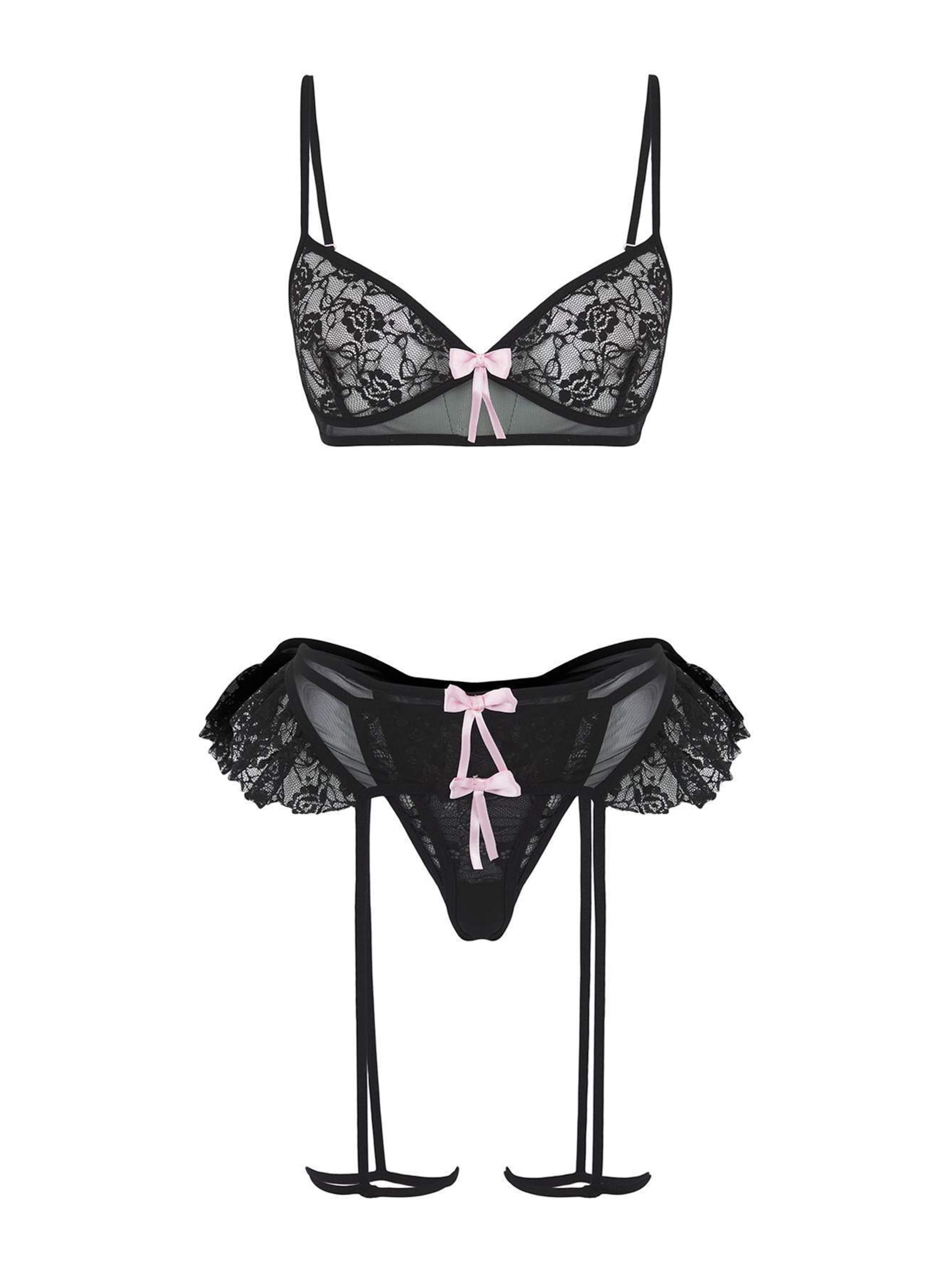 Bustier Ensemble de linge Trendyol en noir : devant