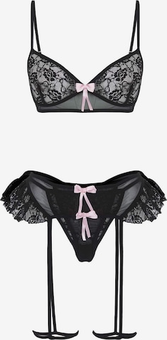 TrendyolBustier Kompleti donjeg rublja - crna boja: prednji dio