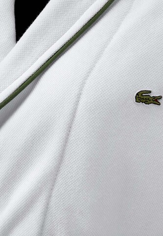 LACOSTE Long Bathrobe 'L PIQUE' in White