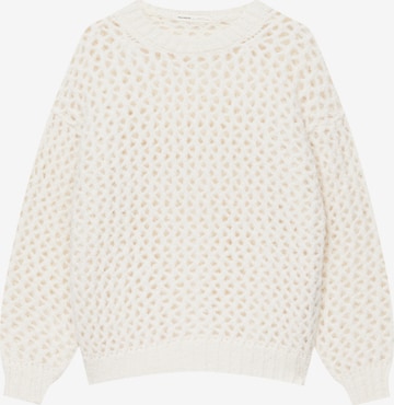 Pull&Bear Sweater in Beige: front