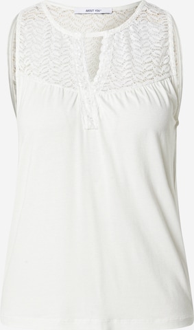 Top 'Giselle' di ABOUT YOU in bianco: frontale