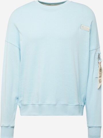 ALPHA INDUSTRIES Sweatshirt in Blauw: voorkant