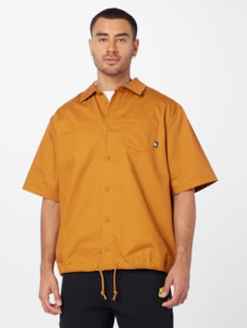 Nike Sportswear Comfort fit Button Up Shirt in Yellow: front