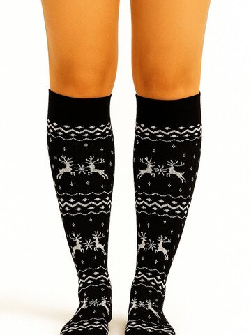 Lycille Knee High Socks in Black