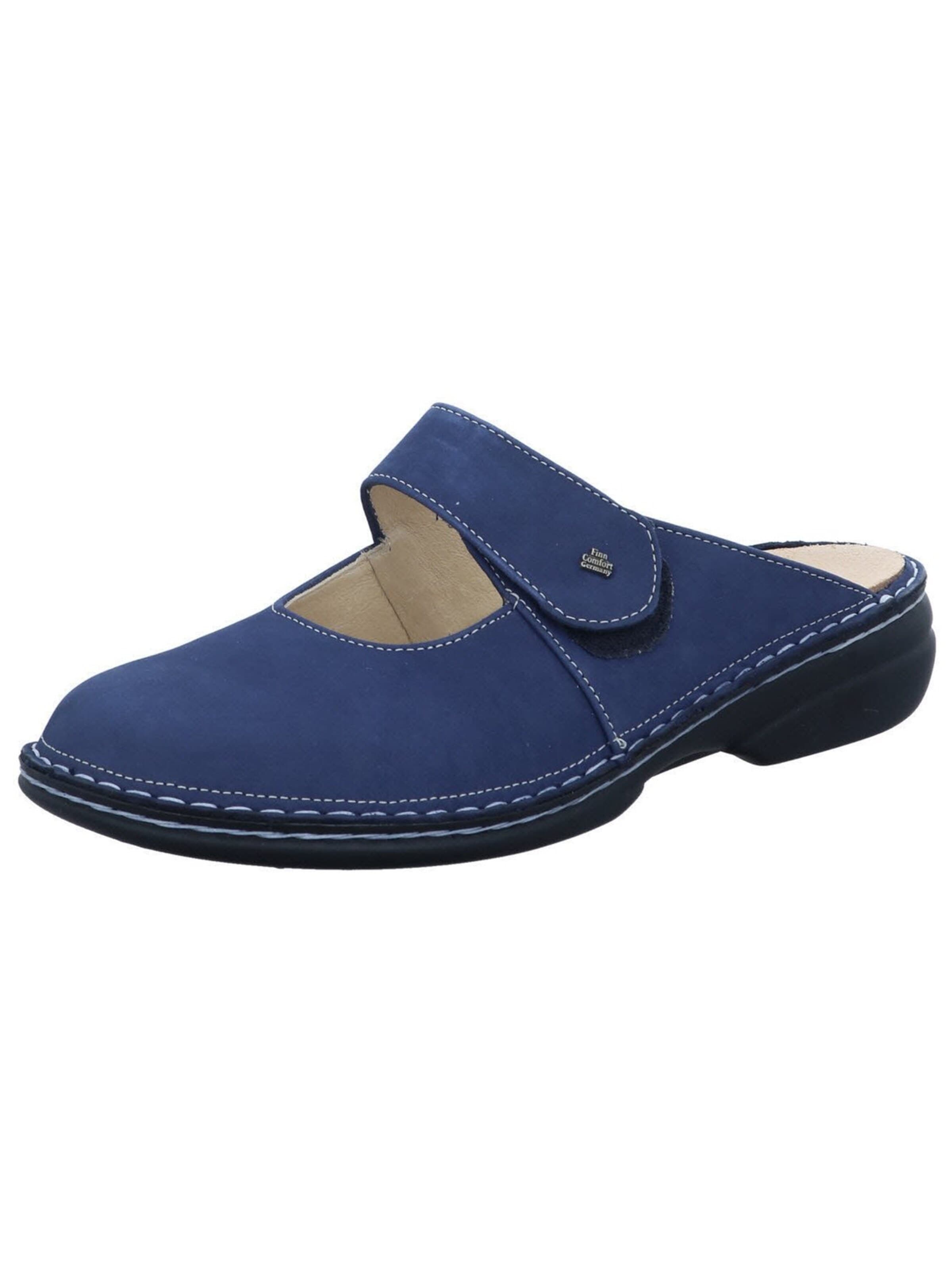 Finn Comfort - Zapatos abiertos 'Pantolette Damen 02552 373097 Echtleder in blau' en azul: frente