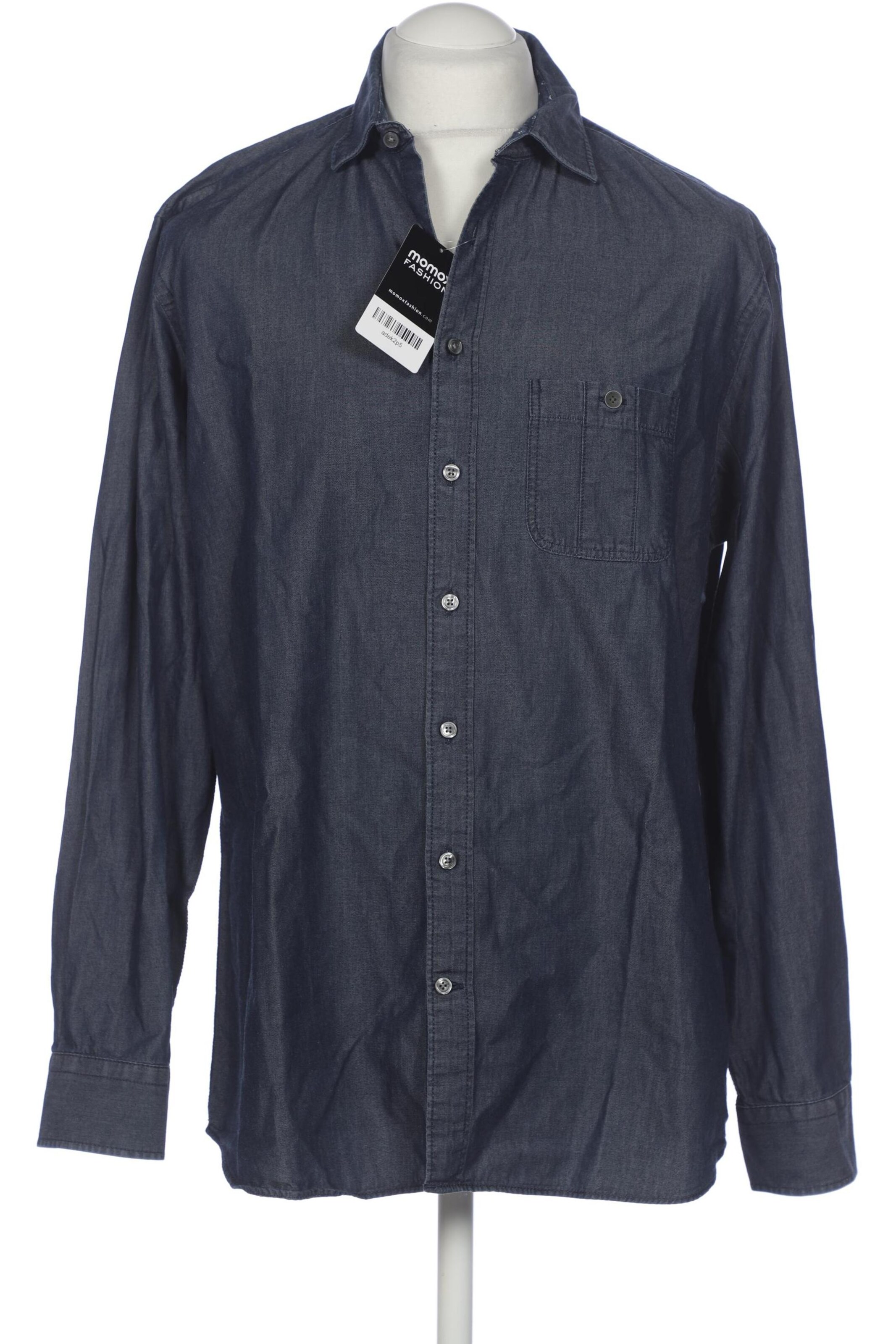 OLYMP Button Up Shirt in L in Blue: front