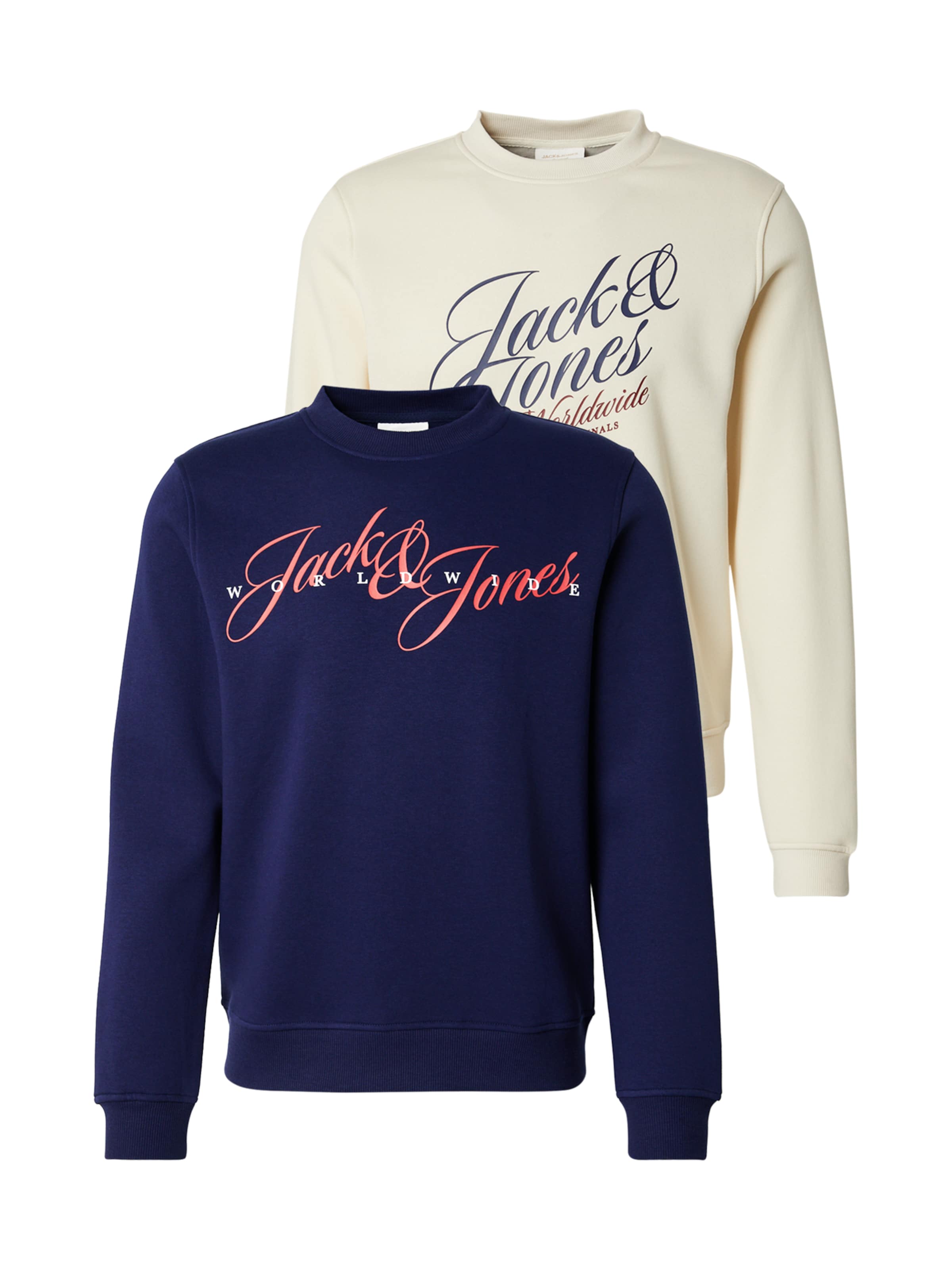 balta JACK & JONES Megztinis be užsegimo 'JORINWOOD': priekis