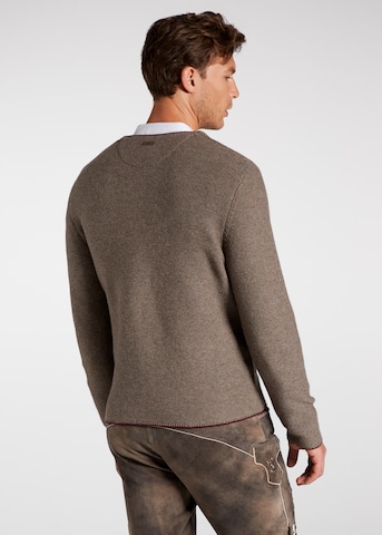 SPIETH & WENSKY Knitted Janker 'Pocking' in Brown