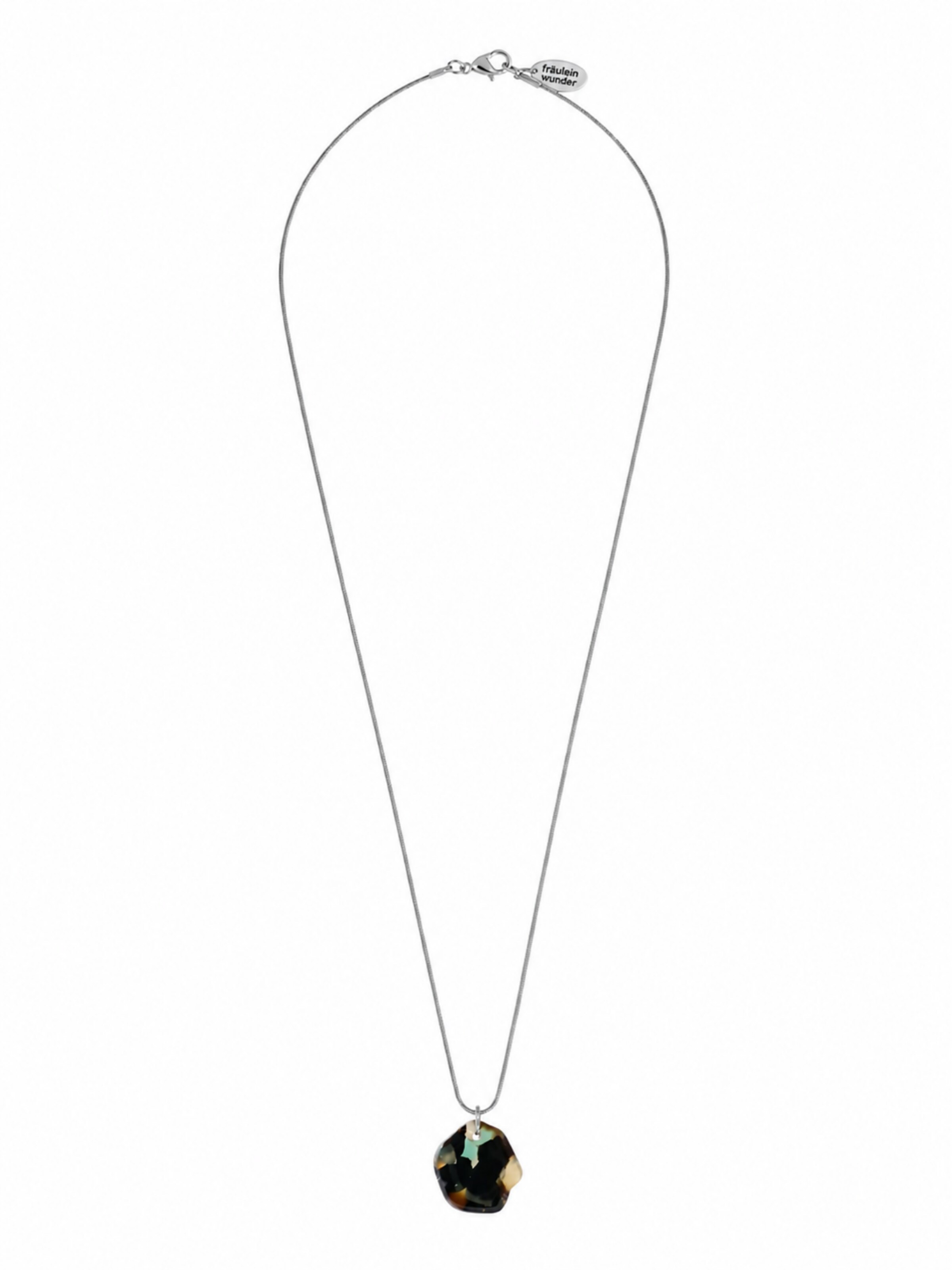 Fräulein Wunder Necklace 'Acetat Alice Silber' in 45 cm in Fir, Item view