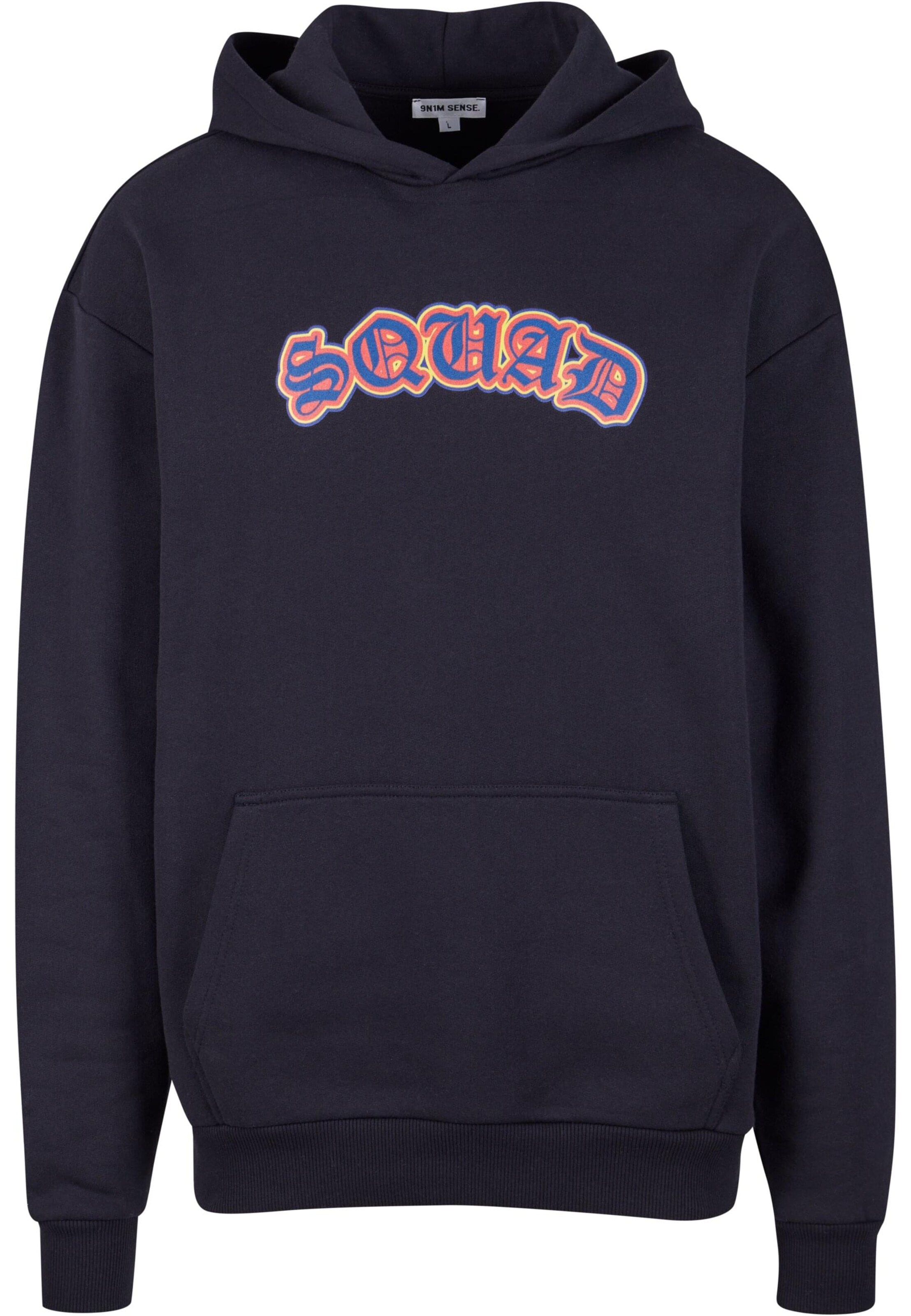 Felpa 'Squad' di 9N1M SENSE in nero: frontale