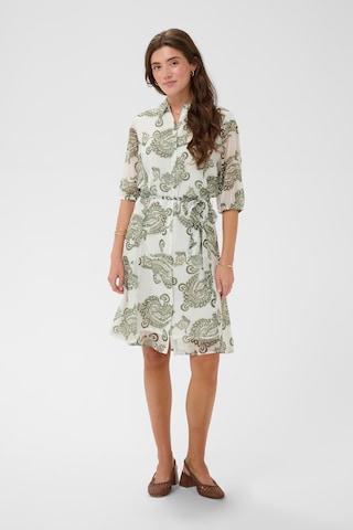 Cream Jurk in Groen