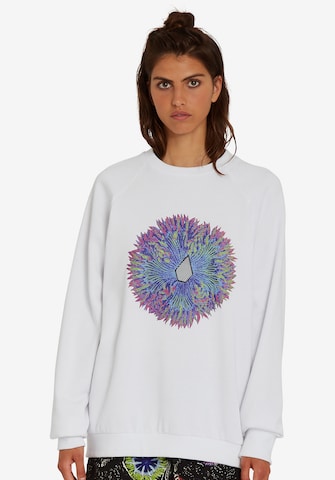 Sweat-shirt 'Coral Morph' Volcom en blanc : devant