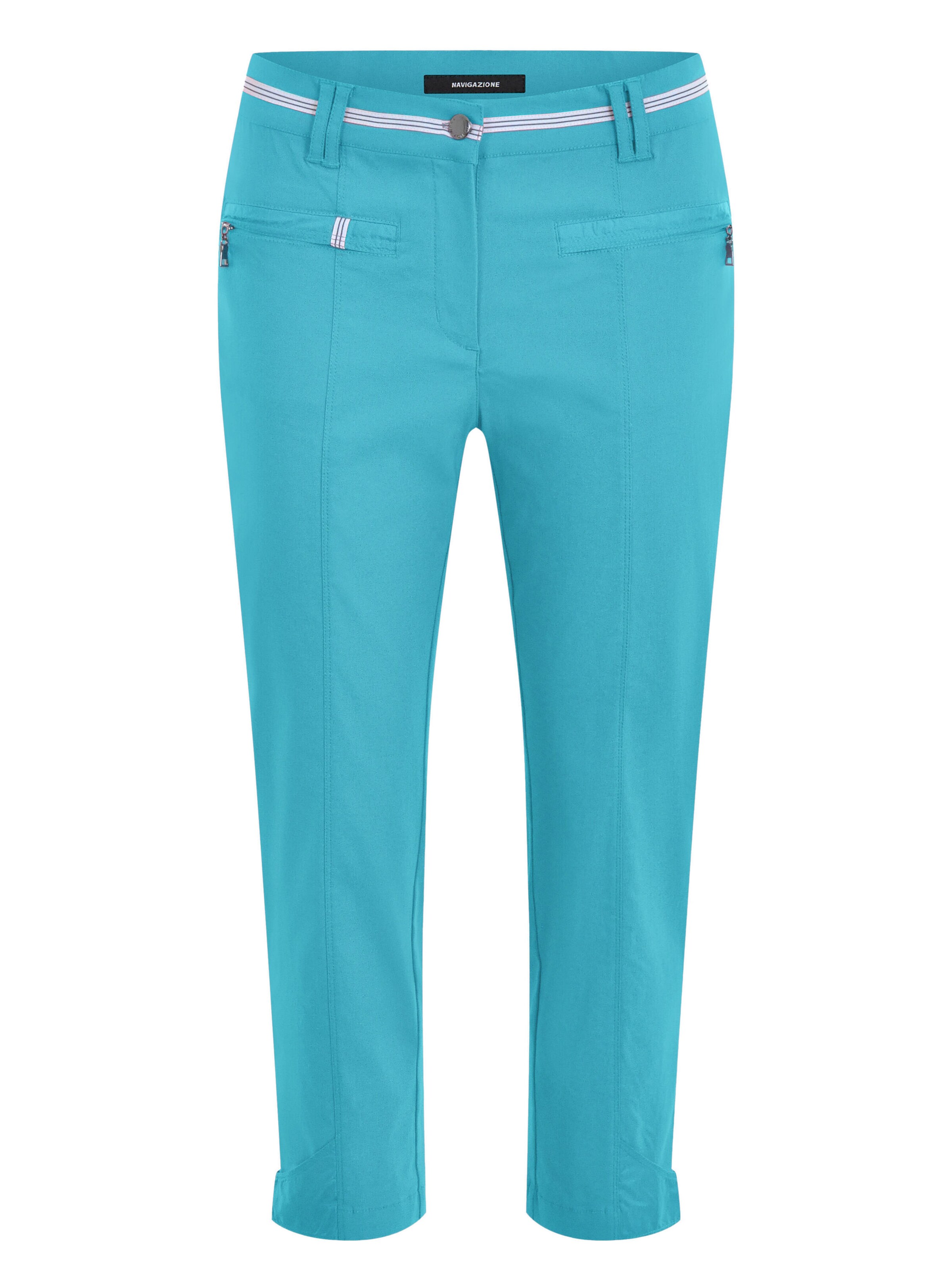 Coupe slim Pantalon à plis Navigazione en bleu : devant
