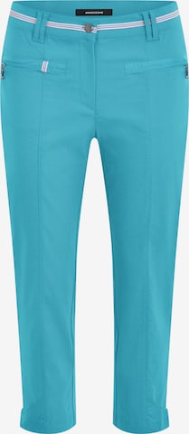 Navigazione Slim fit Trousers with creases in Blue: front