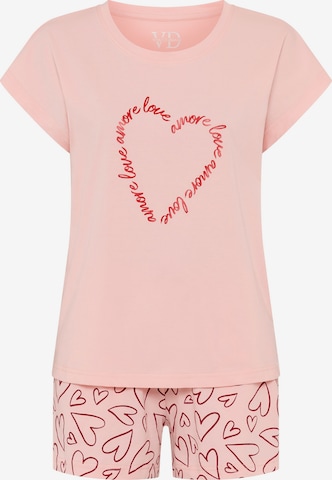 VIVANCE Pyjamashortsit värissä vaaleanpunainen: etupuoli