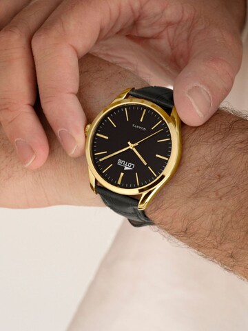 Montre à affichage analogique Lotus en noir