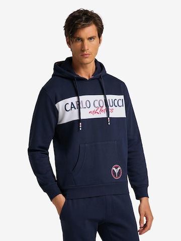 Sweat-shirt 'Conto' Carlo Colucci en bleu : devant