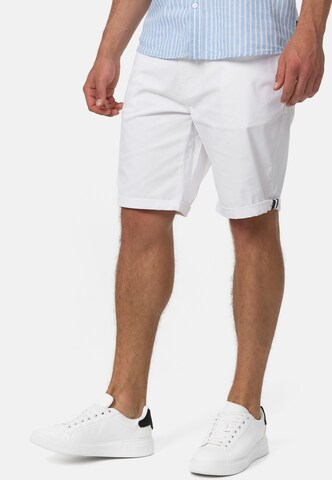 INDICODE JEANS Regular Chino trousers 'Creel' in White