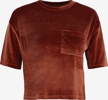 T-shirt FRESHLIONS en marron : devant