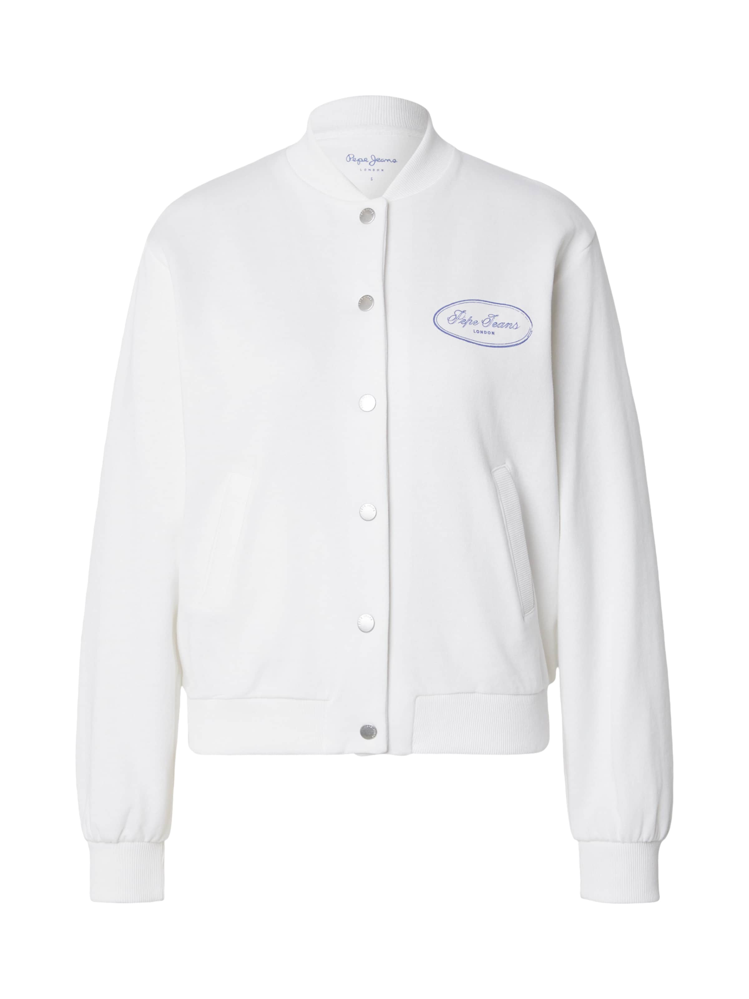Pepe Jeans Tepláková bunda - Biela: predná strana