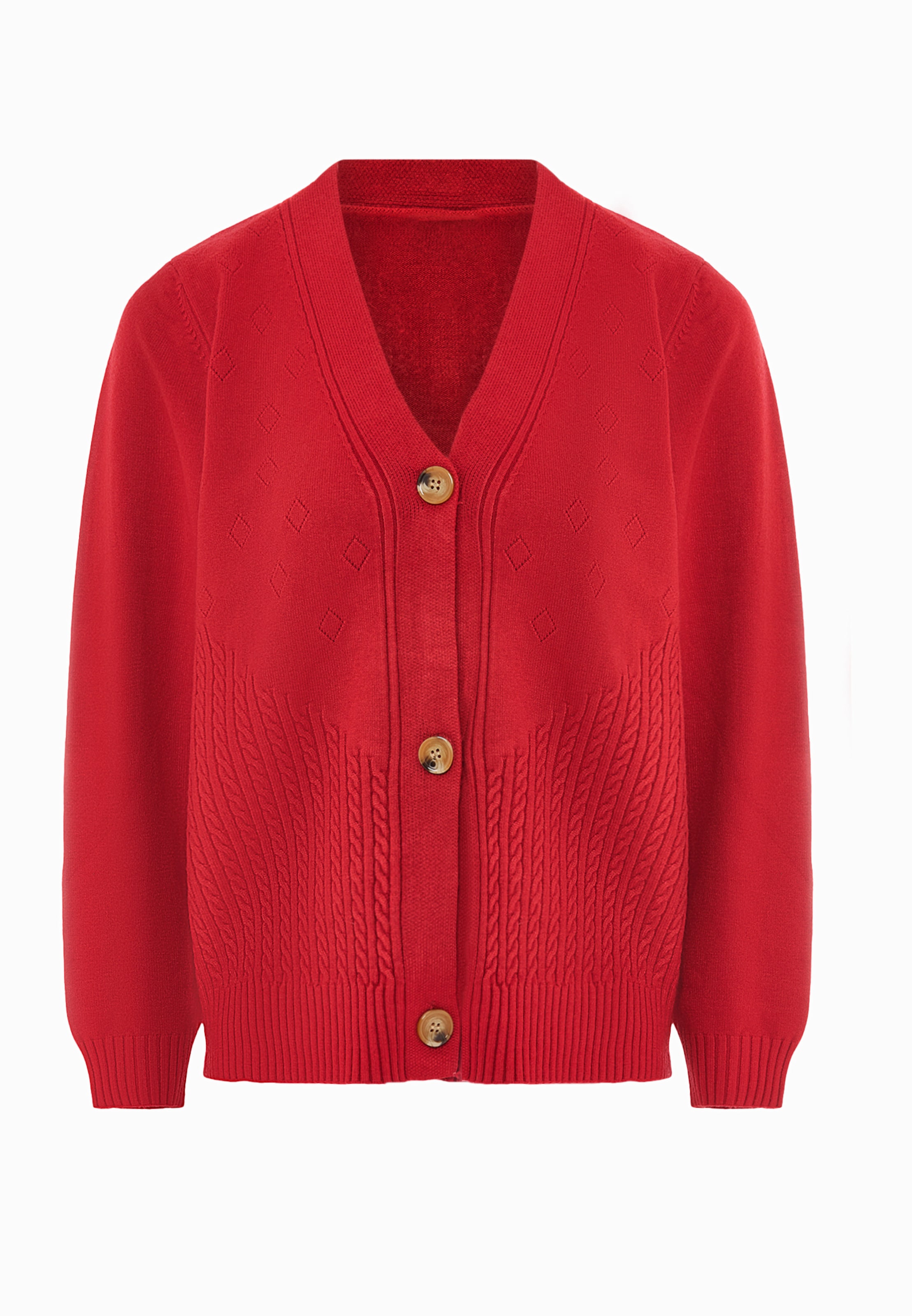 ZITHA Gebreid vest in Rood: voorkant